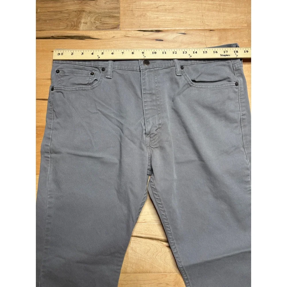 Levi's 513 Slim Straight Jeans Mens 36x31 (Tag 36x32) Grey Stretch Denim